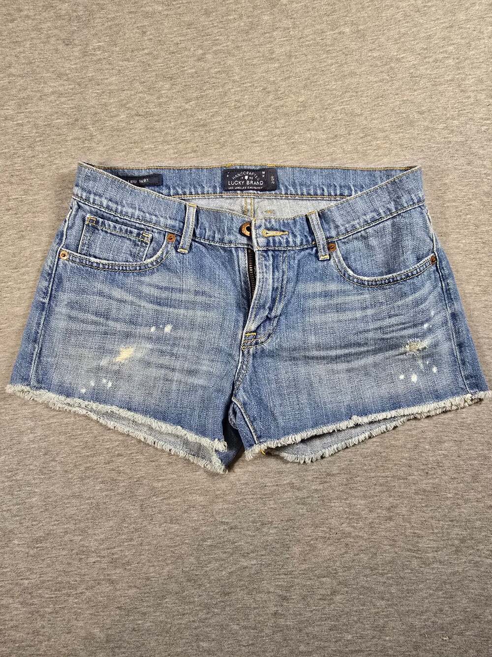 Lucky Brand Women's Malibu Distressed Cut Off Denim Shorts Size 2/26